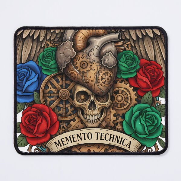 Item preview, Steampunk Mechanical Heart Skull Design designed and sold by Ekracreatives.