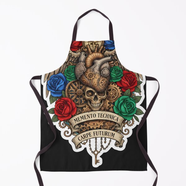 Item preview, Steampunk Mechanical Heart Skull Design designed and sold by Ekracreatives.