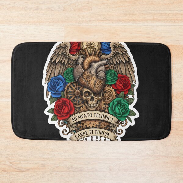 Item preview, Steampunk Mechanical Heart Skull Design designed and sold by Ekracreatives.