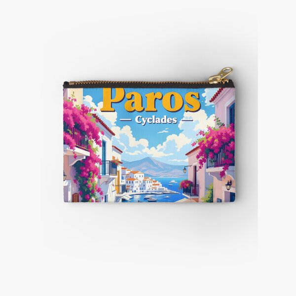 Item preview, Paros, Cyclades, Greece: Vintage-Style Painterly Travel Poster designed and sold by LSVart.