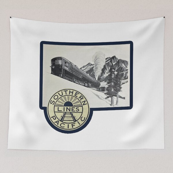 Item preview, Vintage Southern Pacific Lines - Cab Forward Climbing The Hill designed and sold by QuayTradingCo.