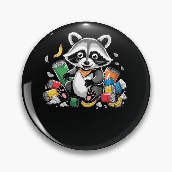 Item preview, Trashed Panda Drunk Raccoon Illustration designed and sold by StaticMood.