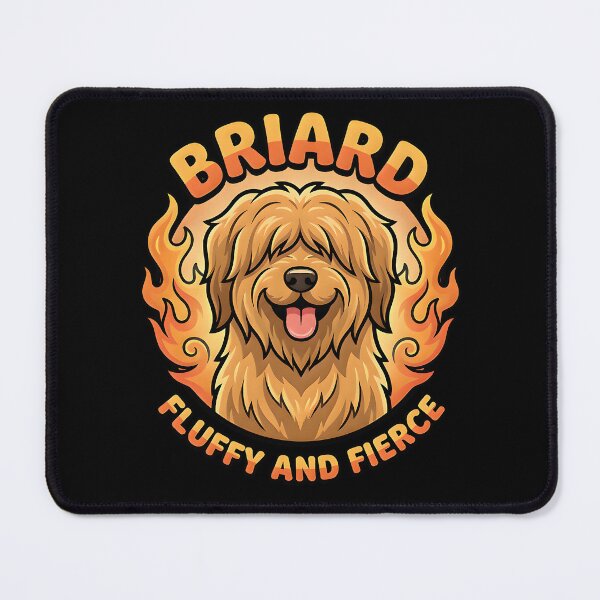 Item preview, Briard fluffy and fierce proud dog portrait beautiful design designed and sold by ZuToMi.