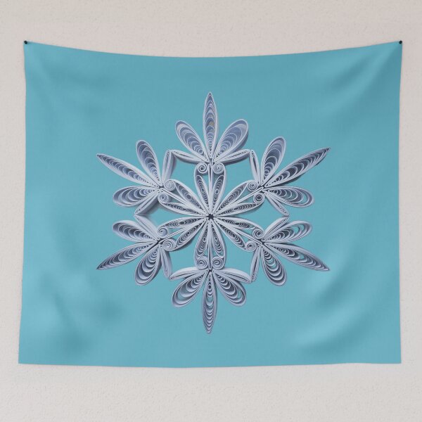 Item preview, Blue snowflake ,quilling style. designed and sold by elegantpaterns.