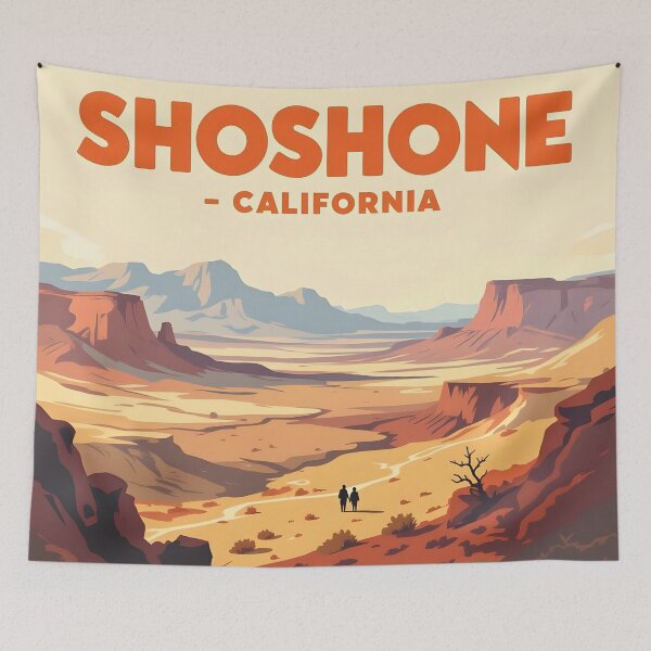 Item preview, Shoshone, California, USA: Vintage-Style Painterly Travel Poster designed and sold by LSVart.
