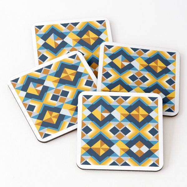 Item preview, Colorful Tessellation Geometric Pattern 4 | Square Abstract Shapes - One Year Anniversary Gifts designed and sold by RoyalStarsPatts.