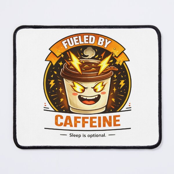 Item preview, Fueled by Caffeine – Coffee Addict Energy Badge designed and sold by Snackwear Apparel.