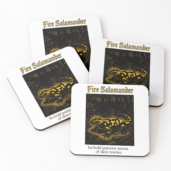 Item preview, Ilustración de salamandra común: arte nocturno de anfibios tóxicos designed and sold by WildlifeInc.