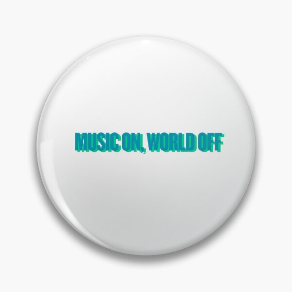 Item preview, Music On World Off – Minimal Typography Design designed and sold by IvannaMoroz.