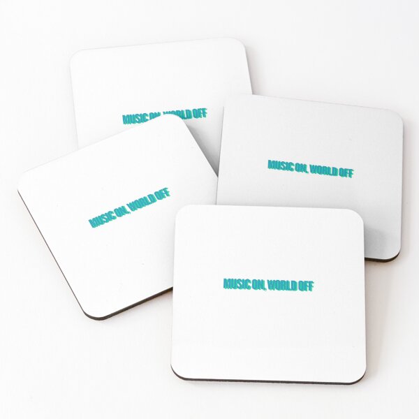 Item preview, Music On World Off – Minimal Typography Design designed and sold by IvannaMoroz.