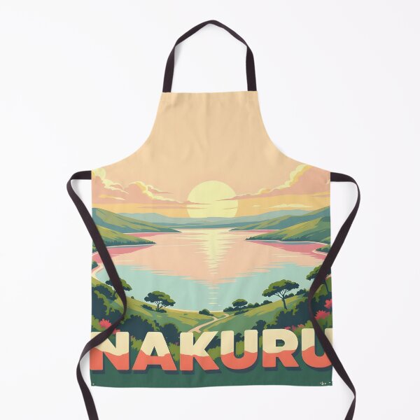 Item preview, Lake Nakuru, Kenya: Vintage-Style Painterly Travel Poster designed and sold by LSVart.
