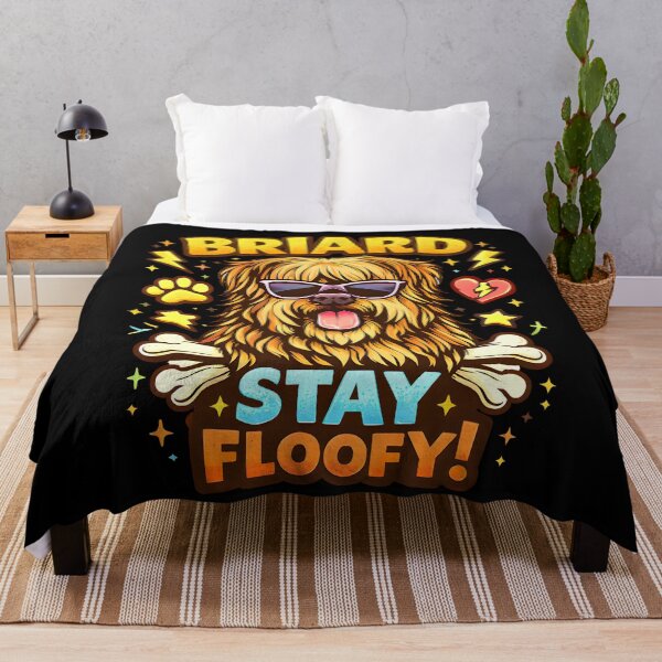 Item preview, Briard Stay Floofy! Funny Briard Dog Illustration designed and sold by ZuToMi.