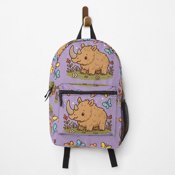 Item preview, Woolly Rhinoceros Surrounded by Butterflies designed and sold by Ghost on Toast.