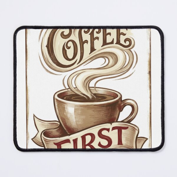 Item preview, Vintage Coffee First Typography T-Shirt designed and sold by Everyday Epics.