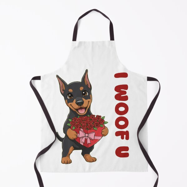 Item preview, I Woof U Doberman Pinscher Puppy with Flowers – Sweet Dog Love Design designed and sold by The Real Life Symphony.