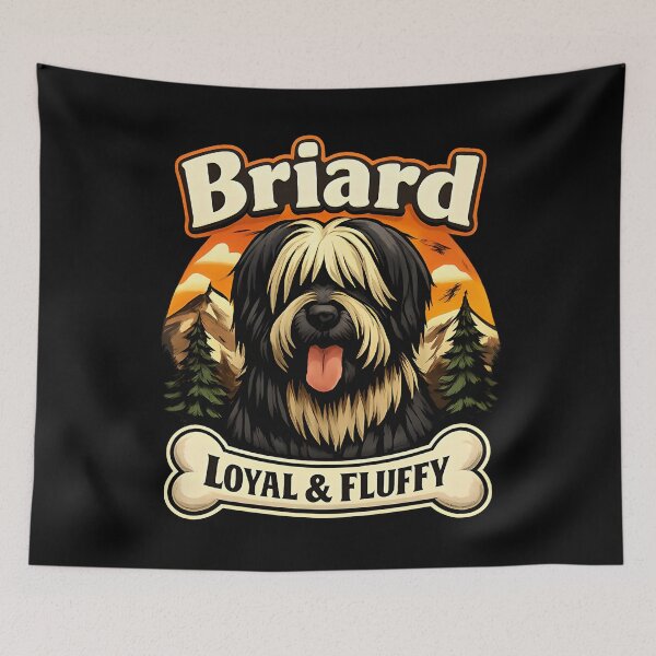 Item preview, Briard Loyal Fluffy Shepherd Dog Forest Heritage designed and sold by ZuToMi.