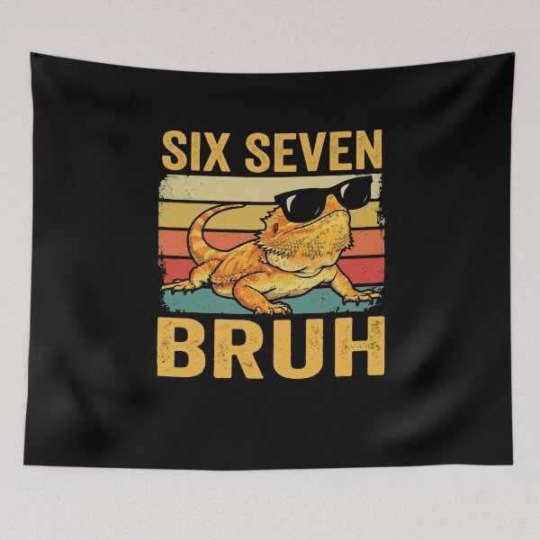 Item preview, Six Seven Bruh Bearded Dragon Funny Reptile designed and sold by SofenArt.