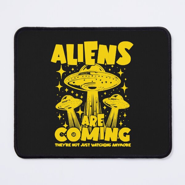 Item preview, Alien Invasion Alert – They're Not Just Watching - Galactic Yellow designed and sold by VoglR.