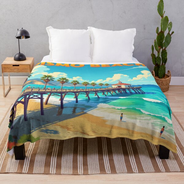 Item preview, Pismo Beach, California, USA: Vintage-Style Painterly Travel Poster designed and sold by LSVart.