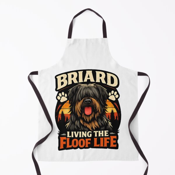 Item preview, BRIARD LIVING THE FLOOF LIFE Retro Dog Illustration designed and sold by ZuToMi.