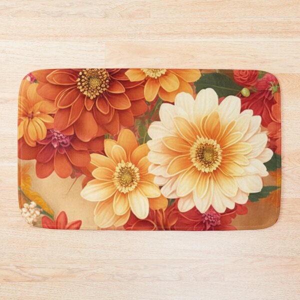 Item preview, Orange and Red Autumn Floral Pattern designed and sold by FANTASTIC-N.