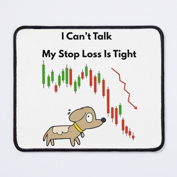Item preview, I Can’t Talk — My Stop Loss Is Tight (Funny Day Trader Dog) designed and sold by Kovrika.