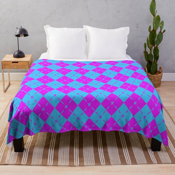 Item preview, Retro Purple Blue Checkerboard Argyle - Abstract Geometric Shape Pattern - Gifts For Him designed and sold by RoyalStarsPatts.