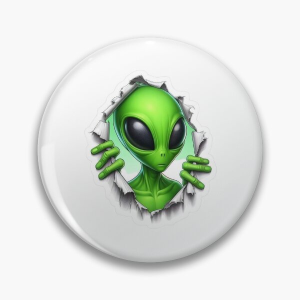 Item preview, Green alien piercing the wall designed and sold by HANTAR.