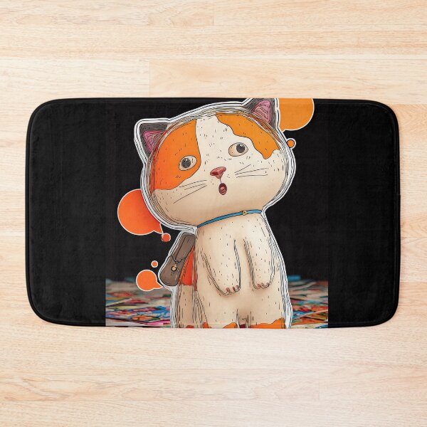 Item preview, Cute Comic Kitten with Speech Bubble Illustration designed and sold by Grafititee.