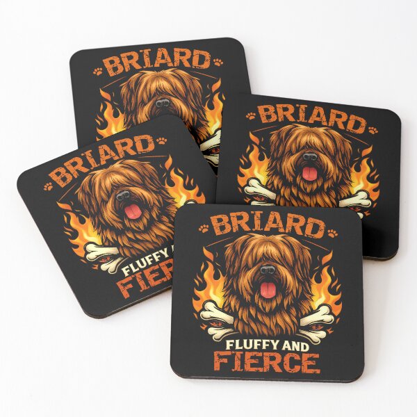 Item preview, Briard Fluffy Guardian Dog Fire Illustration Art designed and sold by ZuToMi.