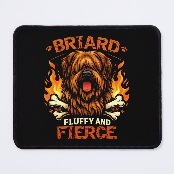 Item preview, Briard Fluffy Guardian Dog Fire Illustration Art designed and sold by ZuToMi.