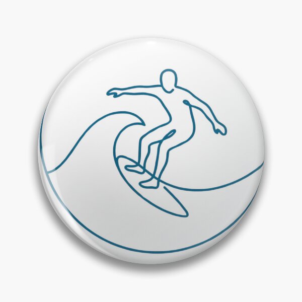Item preview, Minimalist Wave Rider Surf Line Art T-Shirt designed and sold by Everyday Epics.