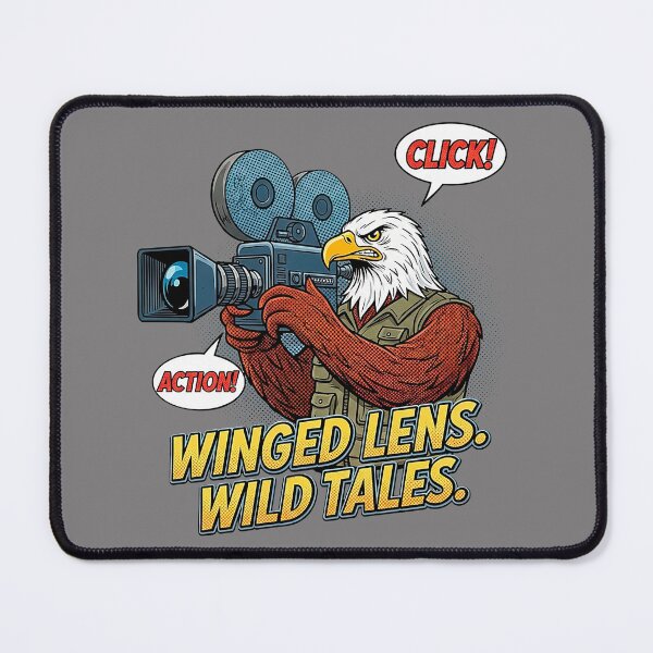 Item preview, Comic Book Eagle Filmmaker Winged Lens Wild Tales designed and sold by SholoStudio.