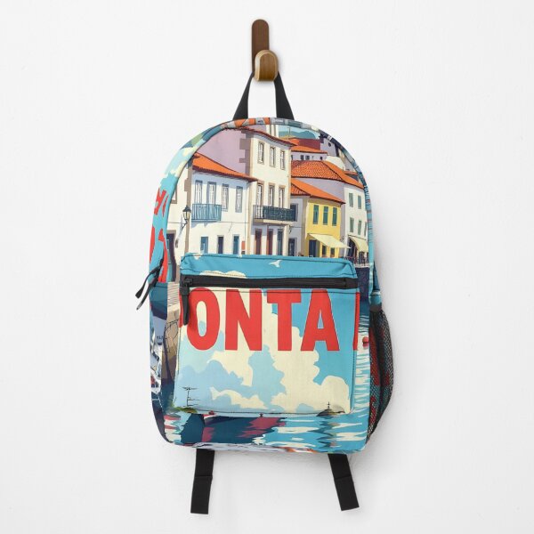 Item preview, Ponta Delgada, Azores, Portugal: Vintage-Style Painterly Travel Poster designed and sold by LSVart.