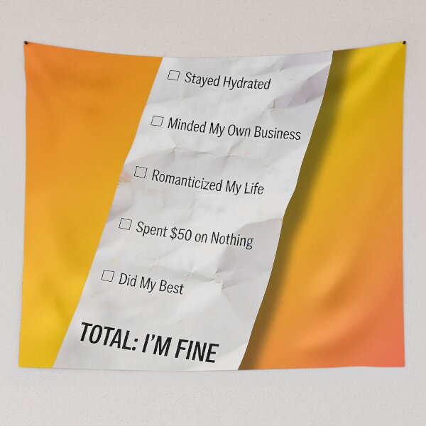 Item preview, Funny Daily Checklist Art – Self Care Humor designed and sold by apixelwall.