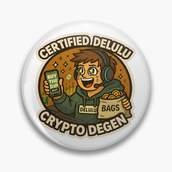 Item preview, Certified Delulu Crypto Degen Trader Guy designed and sold by DivinelyAligned8.