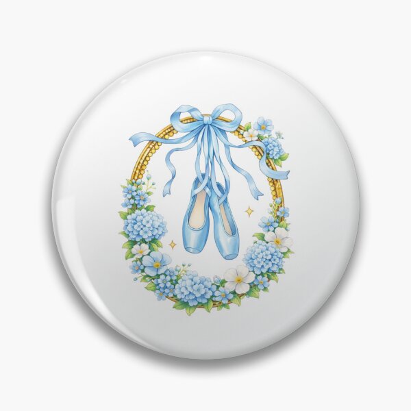 Item preview, Blue Ballet Shoes Floral Wreath designed and sold by IvannaMoroz.