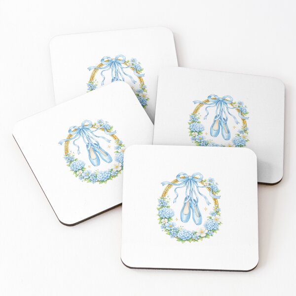 Item preview, Blue Ballet Shoes Floral Wreath designed and sold by IvannaMoroz.