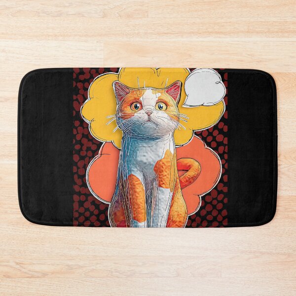 Item preview, Cute Comic Kitten with Speech Bubble Illustration designed and sold by Grafititee.