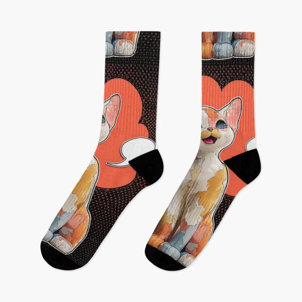 Item preview, Cute Comic Kitten with Speech Bubble Illustration designed and sold by Grafititee.