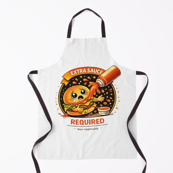 Item preview, Extra Sauce Required – Non-Negotiable Food Humor Badge designed and sold by Snackwear Apparel.