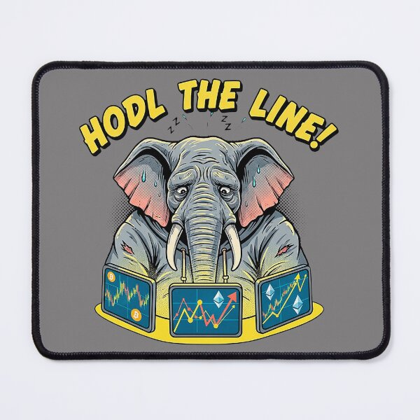 Item preview, Anxious Crypto Trader Elephant Comic HODL The Line designed and sold by SholoStudio.