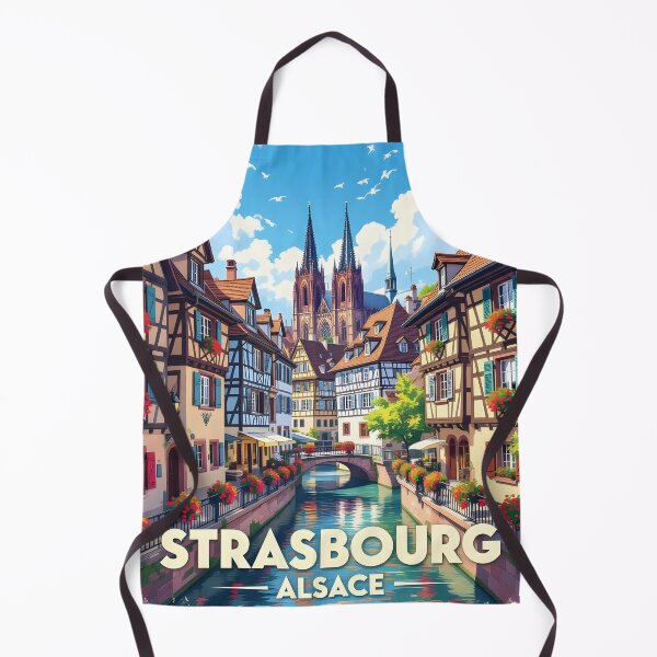 Item preview, Strasbourg, Alsace, France: Vintage-Style Painterly Travel Poster designed and sold by LSVart.