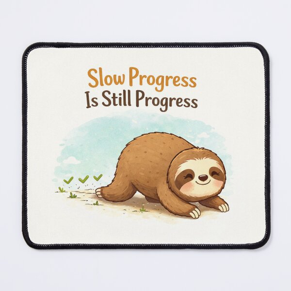 Item preview, Slow Progress Is Still Progress – Cute Sloth Motivation designed and sold by PunchDrop.