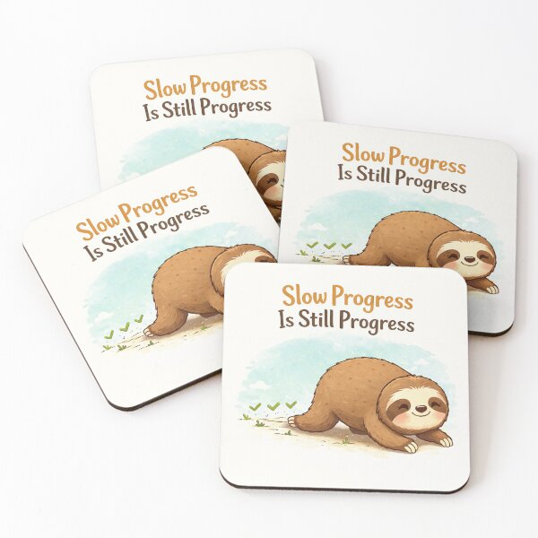 Item preview, Slow Progress Is Still Progress – Cute Sloth Motivation designed and sold by PunchDrop.