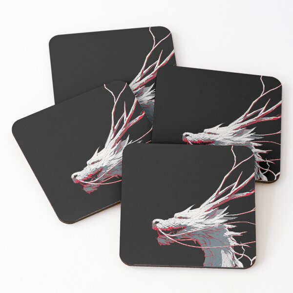 Item preview, Minimalist Japanese Dragon Red and White Phone Wallpaper designed and sold by R&B Art and design.