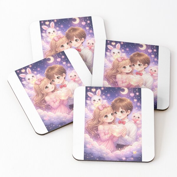 Item preview, Dreamy Kawaii Valentine – Magical Love Couple designed and sold by kimkosovo.