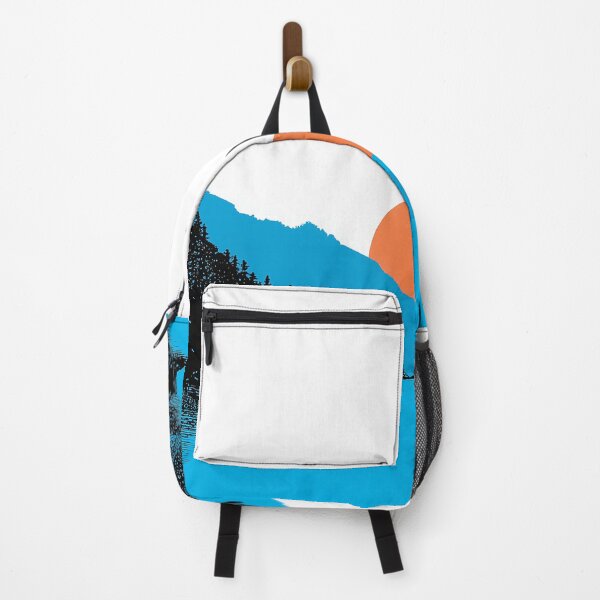 Item preview, Minimalist Japanese Mountain Sunset Blue Phone Wallpaper designed and sold by R&B Art and design.