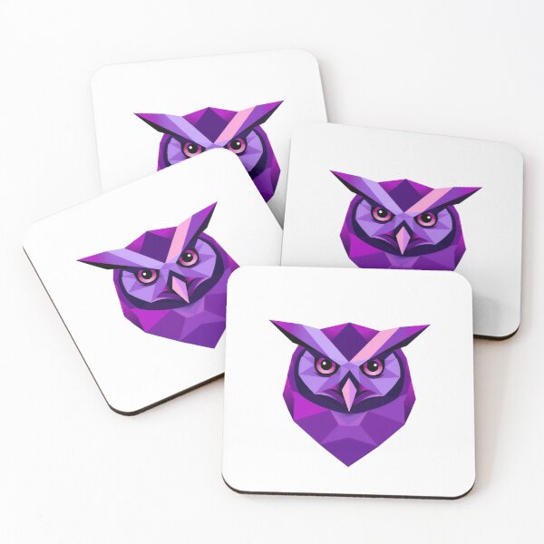 Item preview, Geometric Owl Head Purple designed and sold by Swing Set Studios.