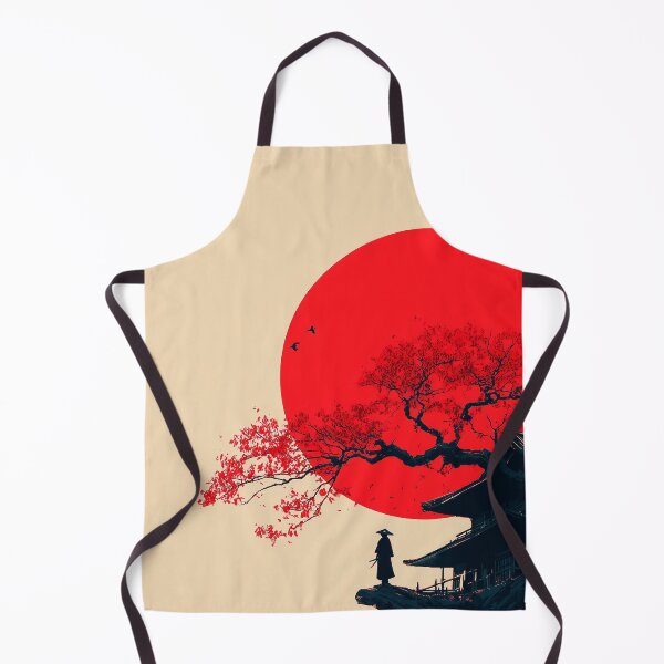Item preview, Minimalist Samurai Silhouette and Giant Red Sun designed and sold by R&B Art and design.